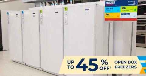 Up to 45% off open box freezers/
