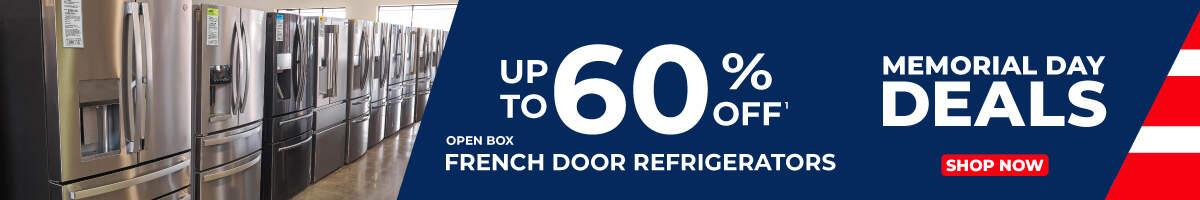 Up to 60% off 1 Open Box French Door Refrigerators