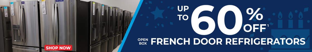 50-60% off 1 Open Box French Door Refrigerators