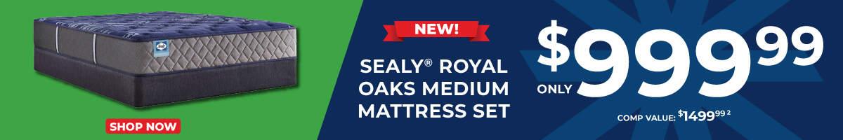 NEW! Sealy Royal Oaks Medium Mattress Set. only $999.99 comp value: $1,499.99 2 Shop Now