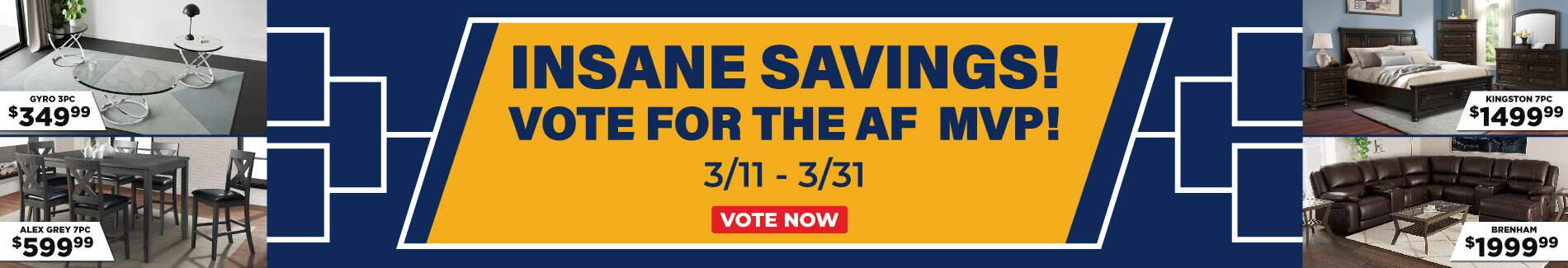 Gyro 3PC $349.99. Alex Grey 7PC $599.99 Insane Savings! Vote for the AF MVP! 3/11-3/31. Vote Now Kingston 7PC $1,499.99. Brenham 1,999.99