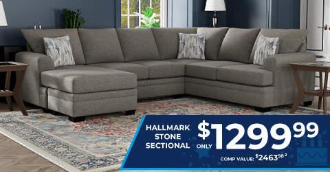 Hallmark Stone Sectional. Only 1299.99. Comp Value 2463.99.2.