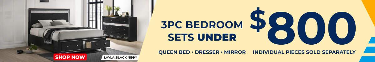 Saving the MOMents. 3PC Bedroom sets under $800. Bed, dresser and mirror. Individual pieces sold separately. Shop Now.