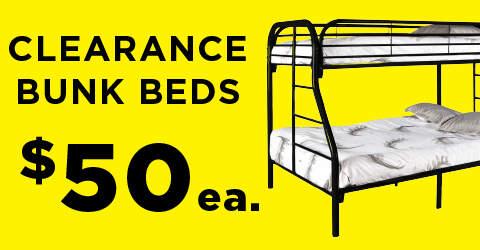 Clearance Bunk Beds $50 ea. 