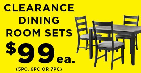 Clearance Dining Room Sets $99 ea. (5pc, 6pc, or 7pc)