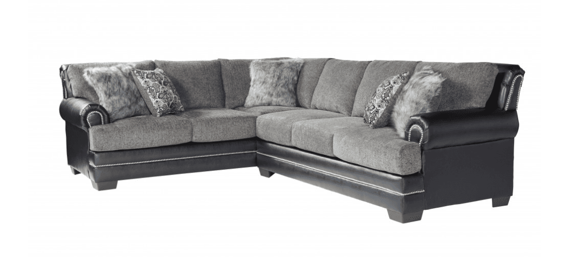 How to furnish your home - black and grey sectional by American Freight