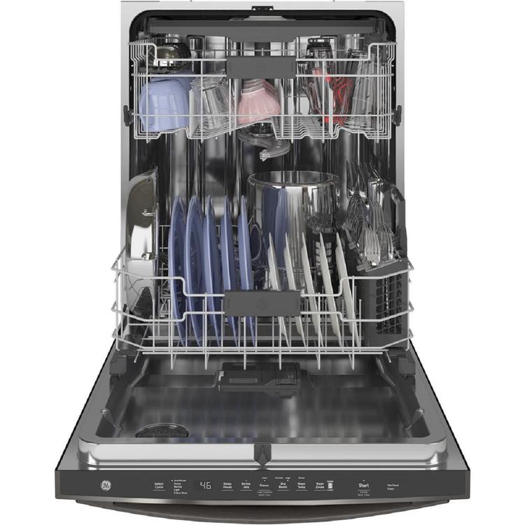 GE Appliances GDT665SBNTS 24" Interior Dishwasher with Hidden Controls - Black Stainless Steel