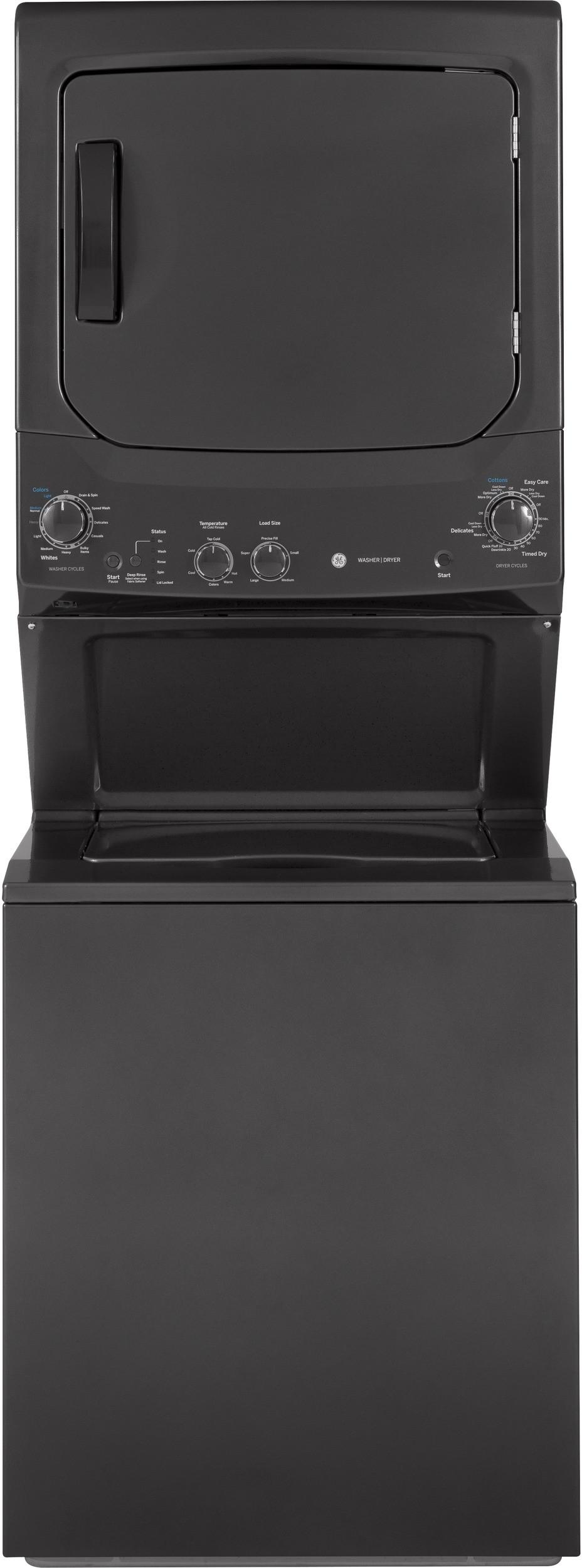 GE GUD27GSPMDG 27" Gas Combination 3.9 cu.ft. Washer and 5.9 cu.ft. Dryer in Diamond Gray
