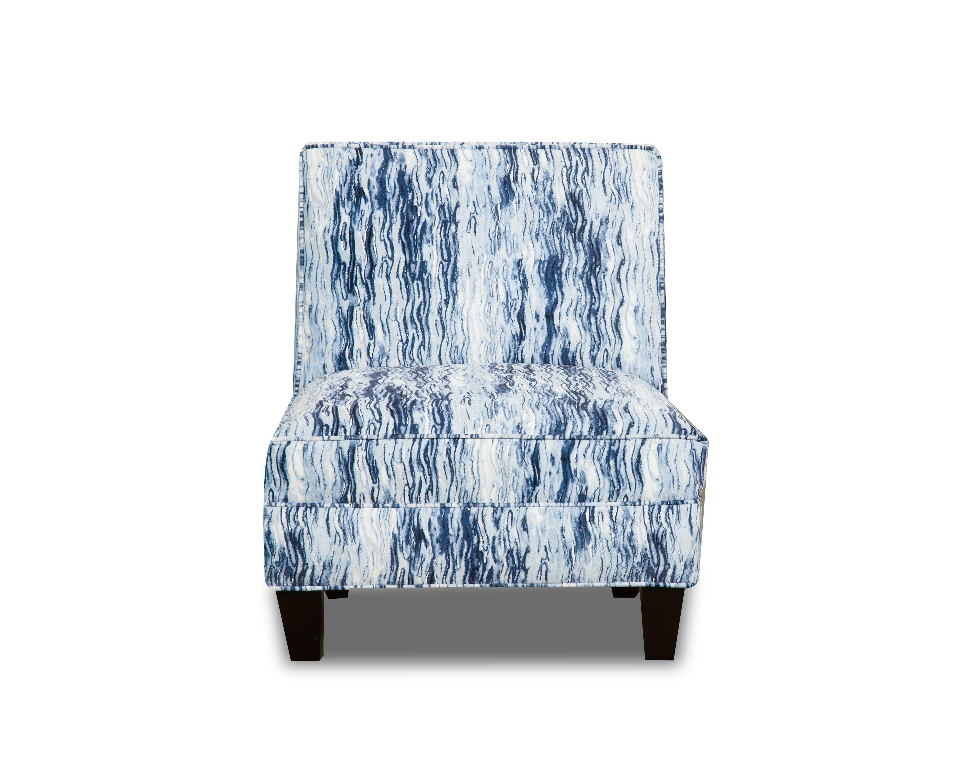 Eden Blue WaterFall Accent Chair