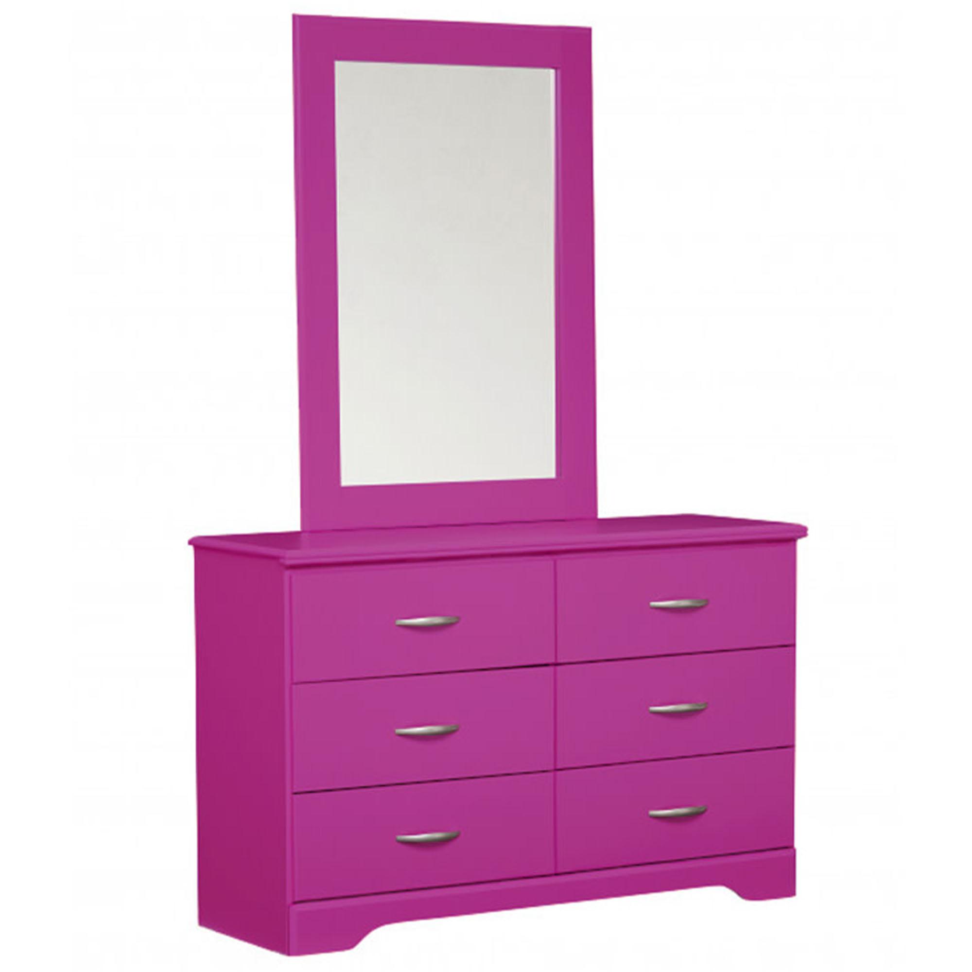 Raspberry Dresser & Mirror