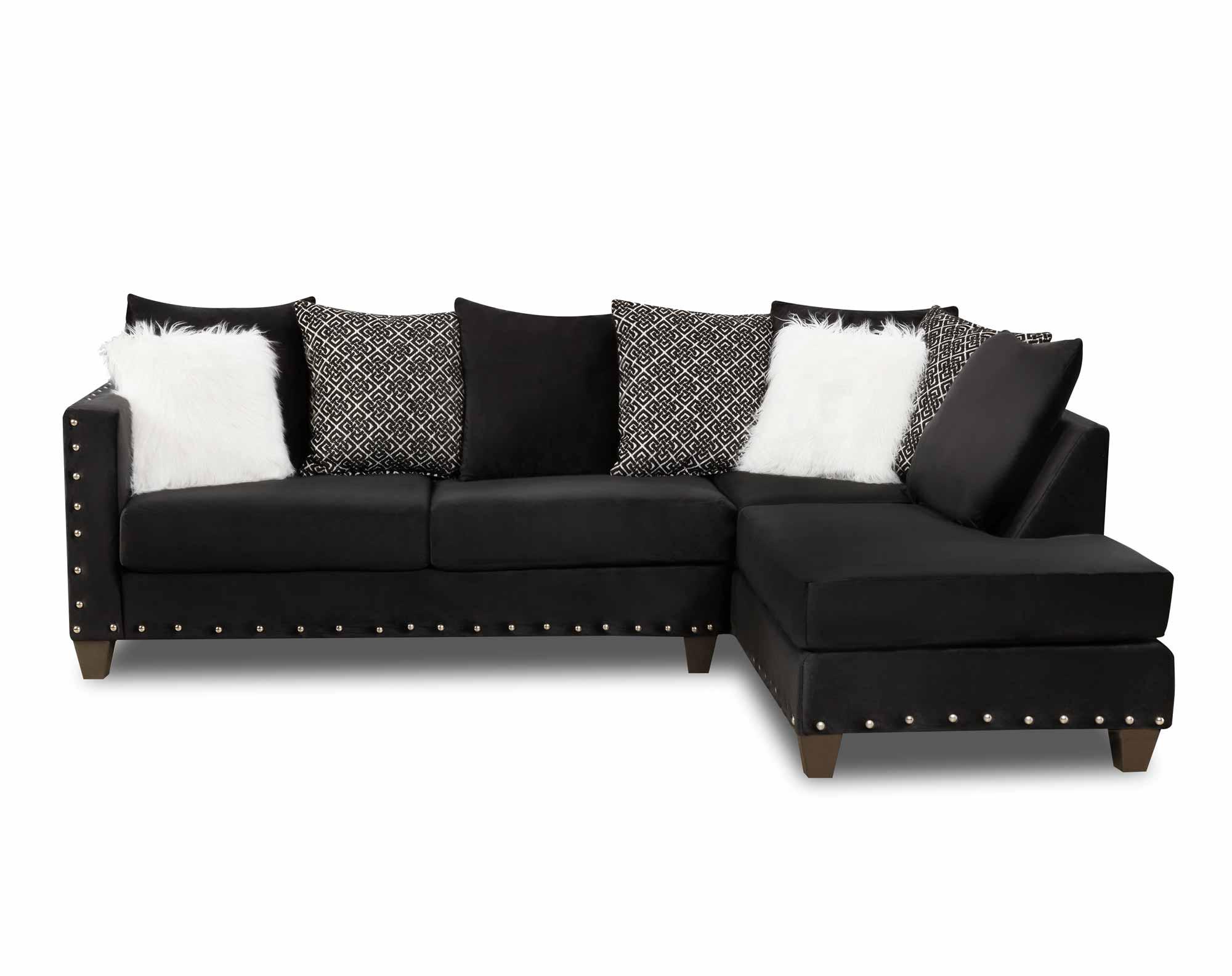 Implosion Black 2-Piece Sectional