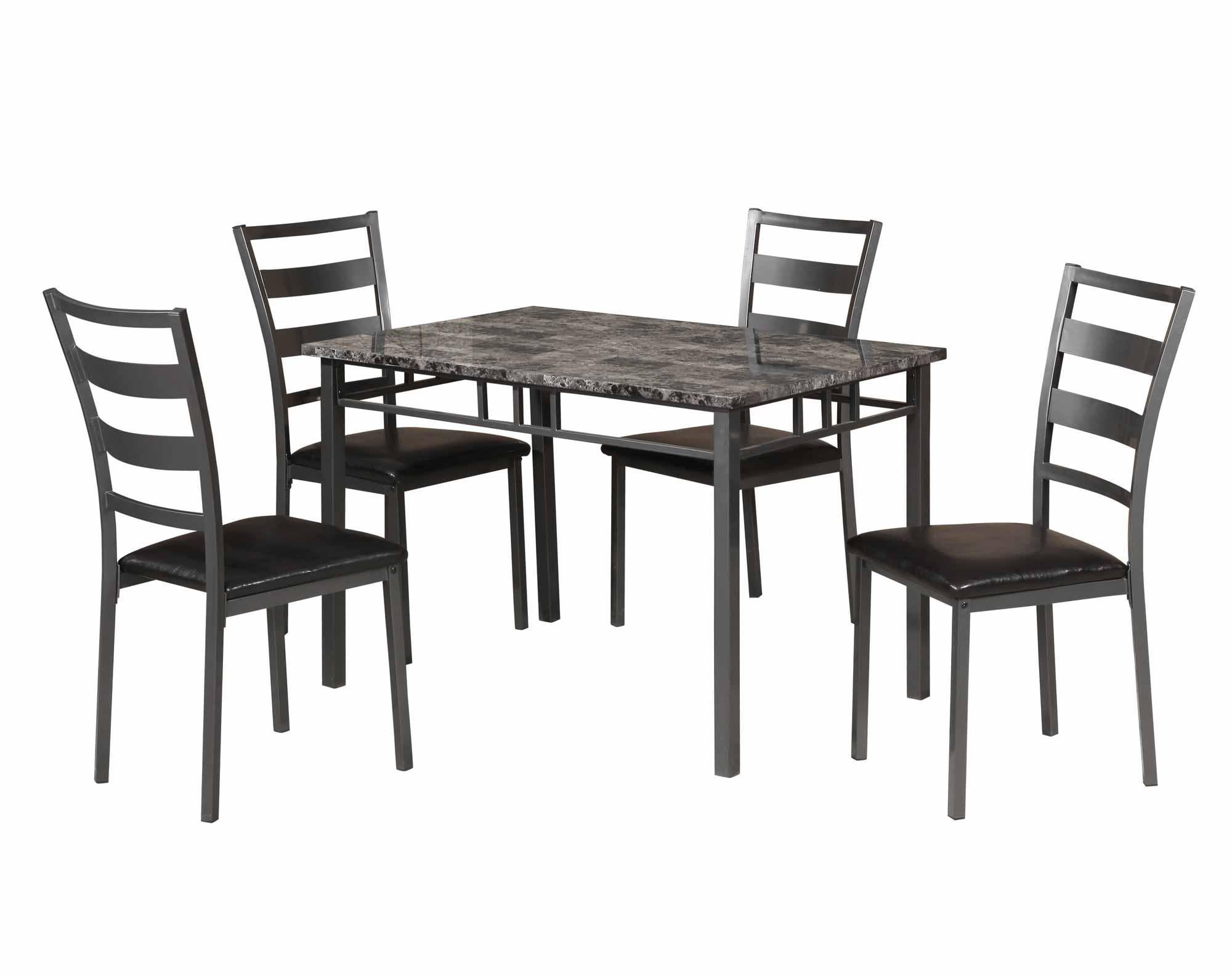 Lacy Grey 5pc Dining Set