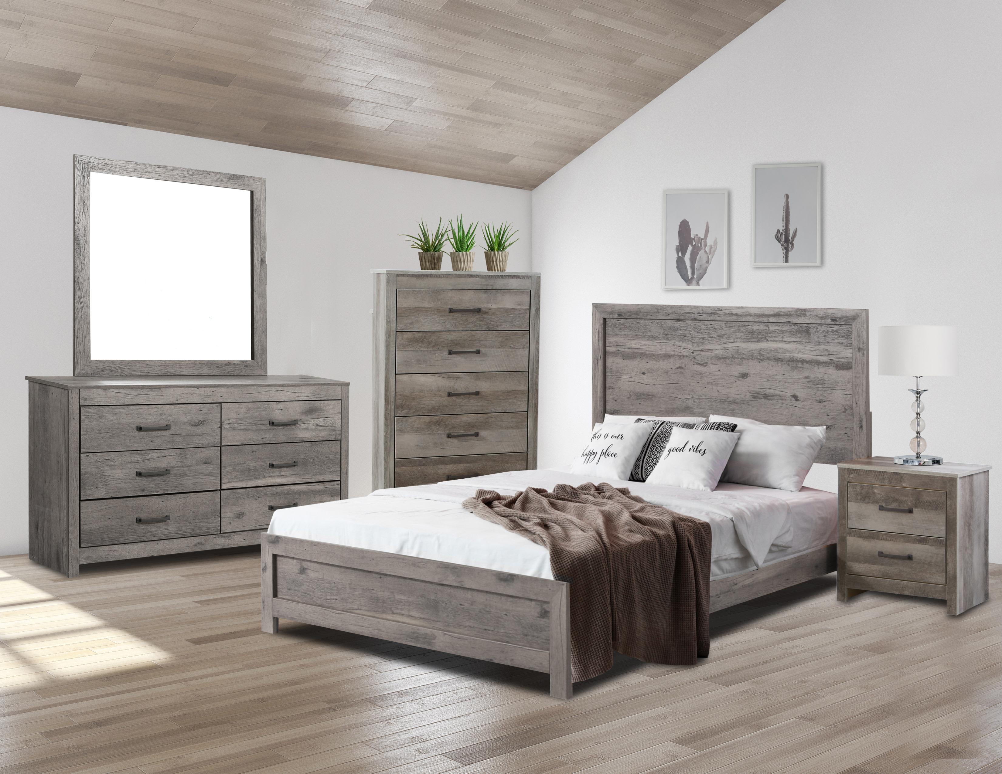 Langston Grey King 5pc Bedroom Set