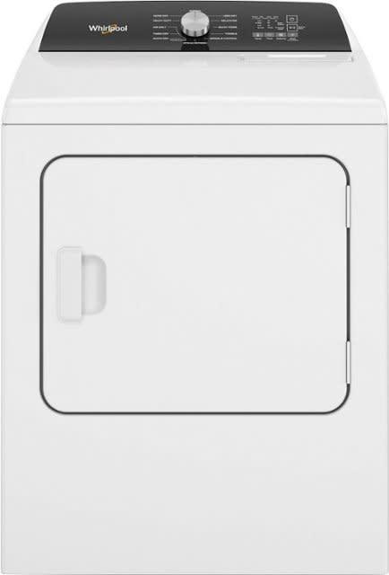 Whirlpool WED5050LW 7.0 Cu. Ft. Top Load Electric Moisture Sensing Dryer With Steam in White