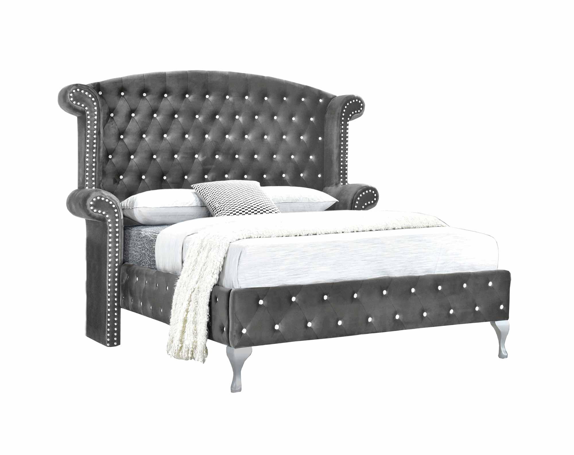 Stella Grey Queen Complete Bed
