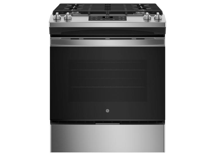 GE JGSS61SPSS 30" Slide-in Front Control Gas Range in Stainless Steel