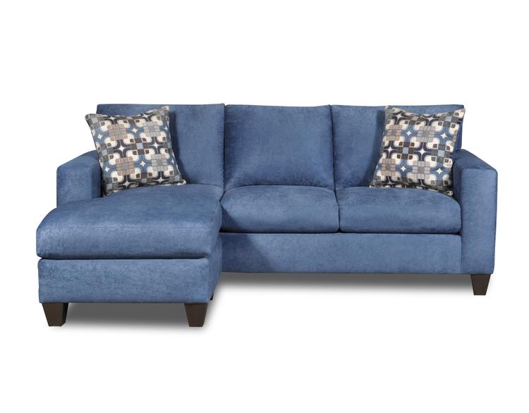 Pash Blue 2-piece Sectional with Chaise