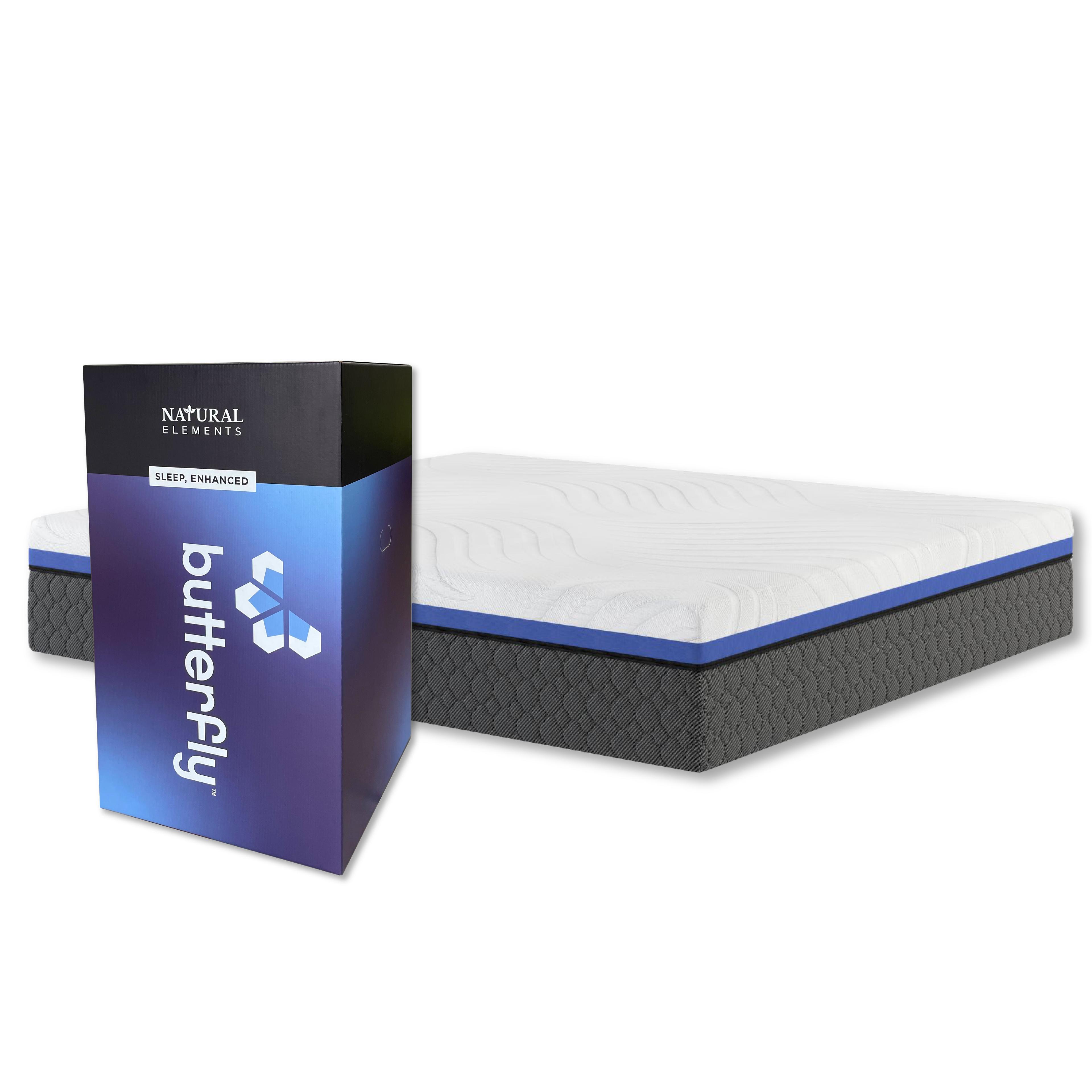 Natural Elements King Butterfly 12" Gel Mattress in a Box