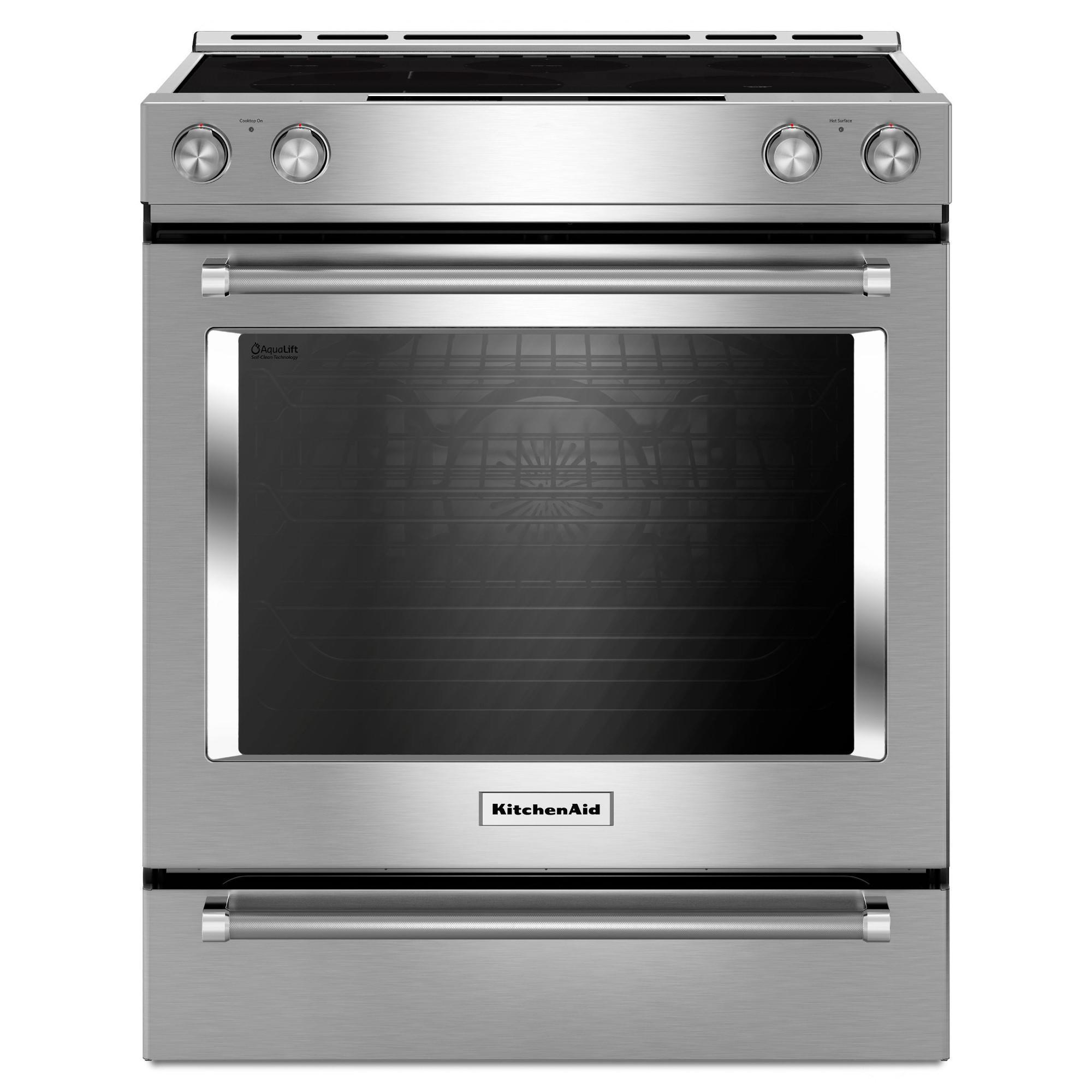 KitchenAid KSEB900ESS 7.1 Cu. Ft. 5-Element Electric Convection Slide-In Range - Stainless Steel