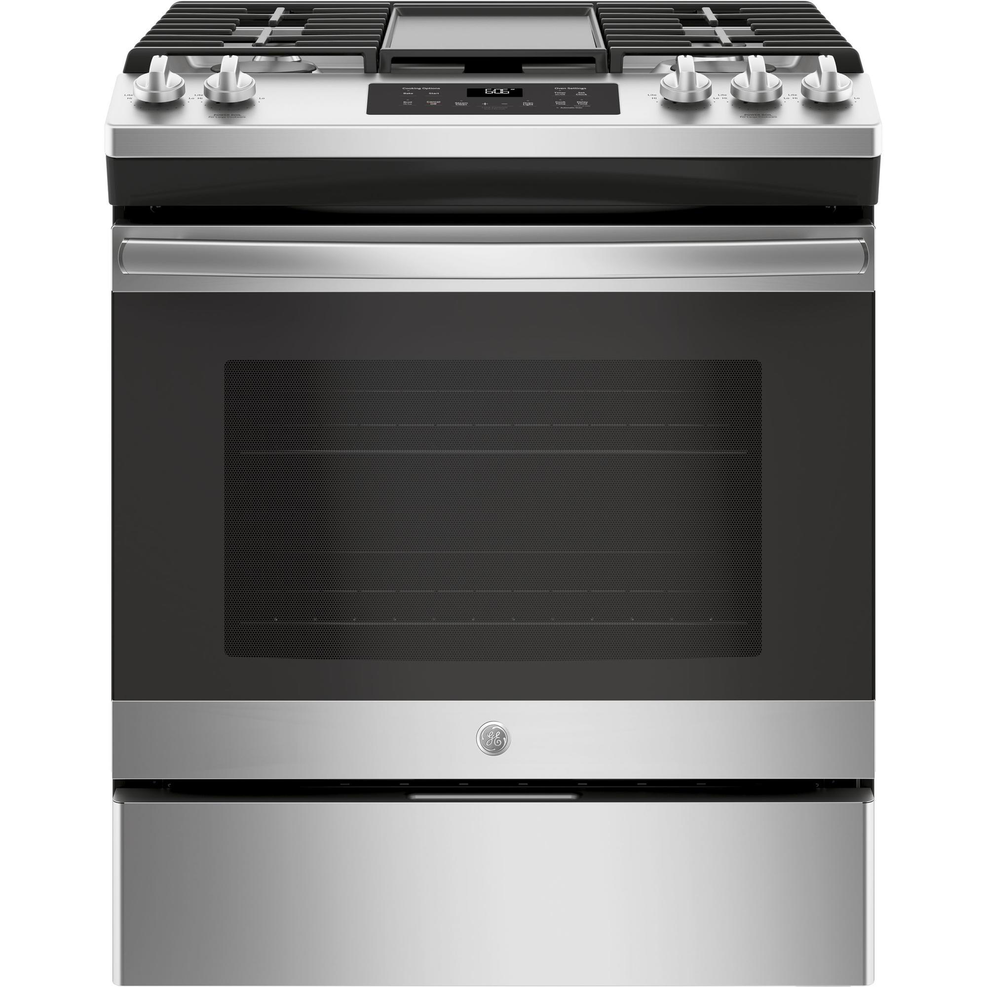 GE JGSS66SELSS 30" Slide-In Front Control Gas Range - Stainless Steel