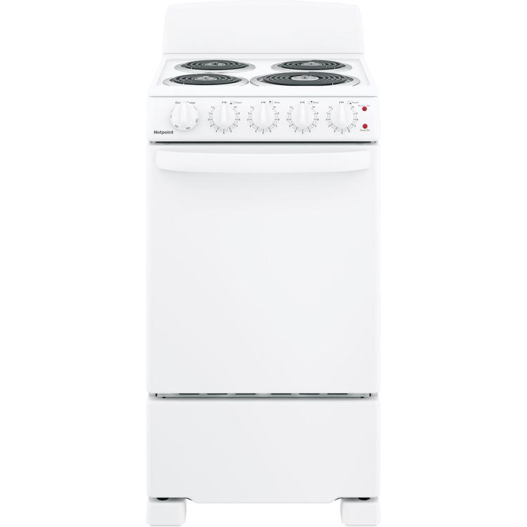 Hotpoint RAS200DMWW 20" Free-Standing Front-Control Electric Range - White