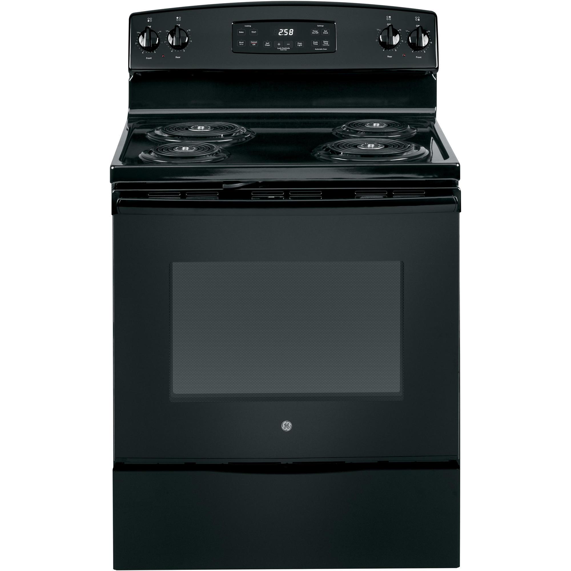 GE Appliances JB258DMBB 30" Free-Standing Self-Clean Electric Range - Black