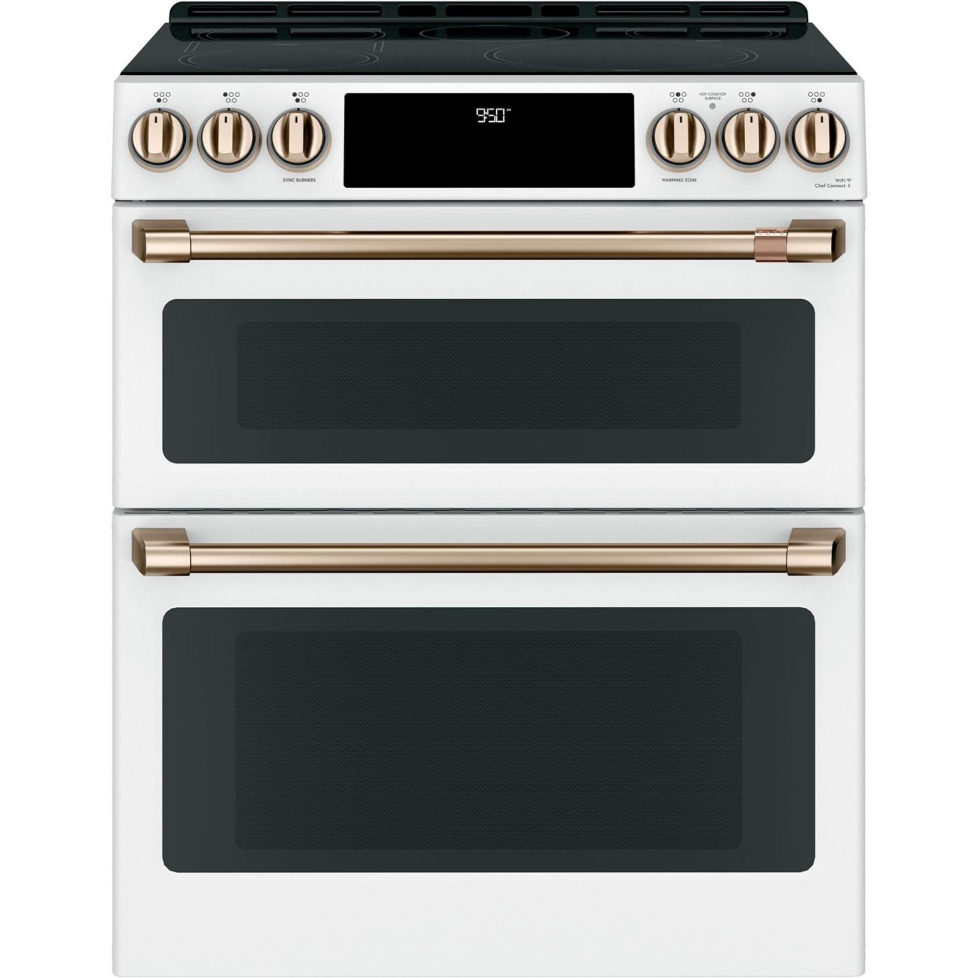 Cafe Café CHS950P4MW2 30" Slide-In Induction and Convection Double Oven Range - Matte White