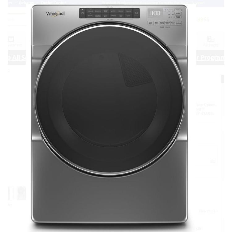 Whirlpool WGD6620HC 7.4 Cu. Ft. Front Load Gas Dryer with Steam - Chrome Shadow