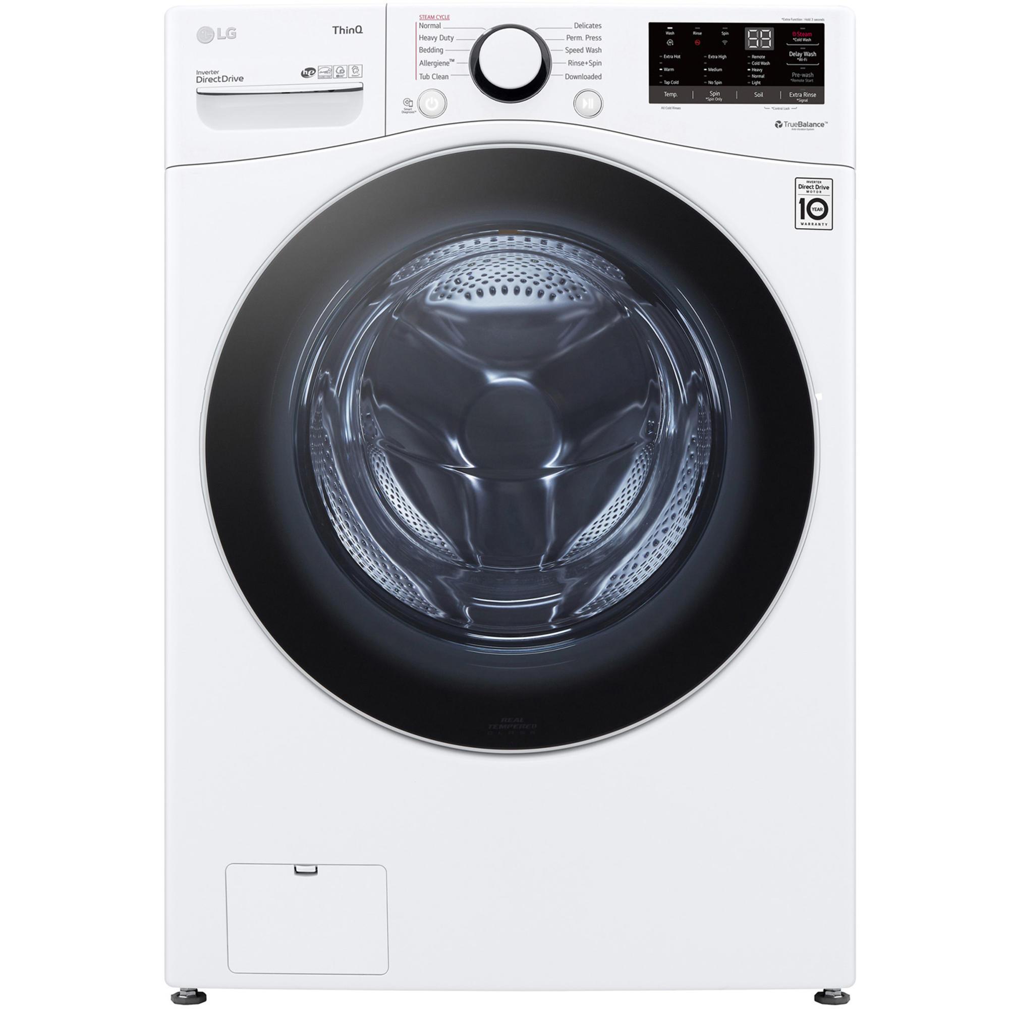 LG WM3600HWA 4.5 Cu. Ft. Smart Wi-Fi Enabled Front Load Washer w/ Built-In Intelligence & Steam Technology – White